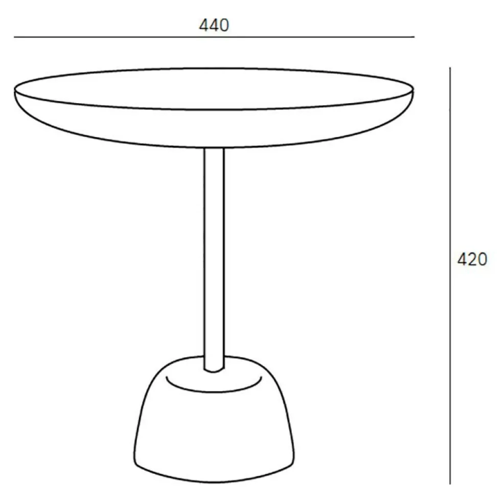 Pina Beistelltisch H 42cm