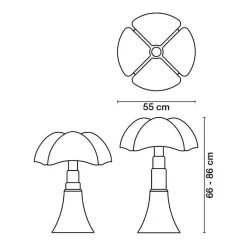 Pipistrello LED Tischleuchte dimmbar