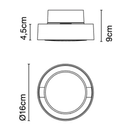 Plaff-on! 16 LED Außenwand-/Deckenleuchte