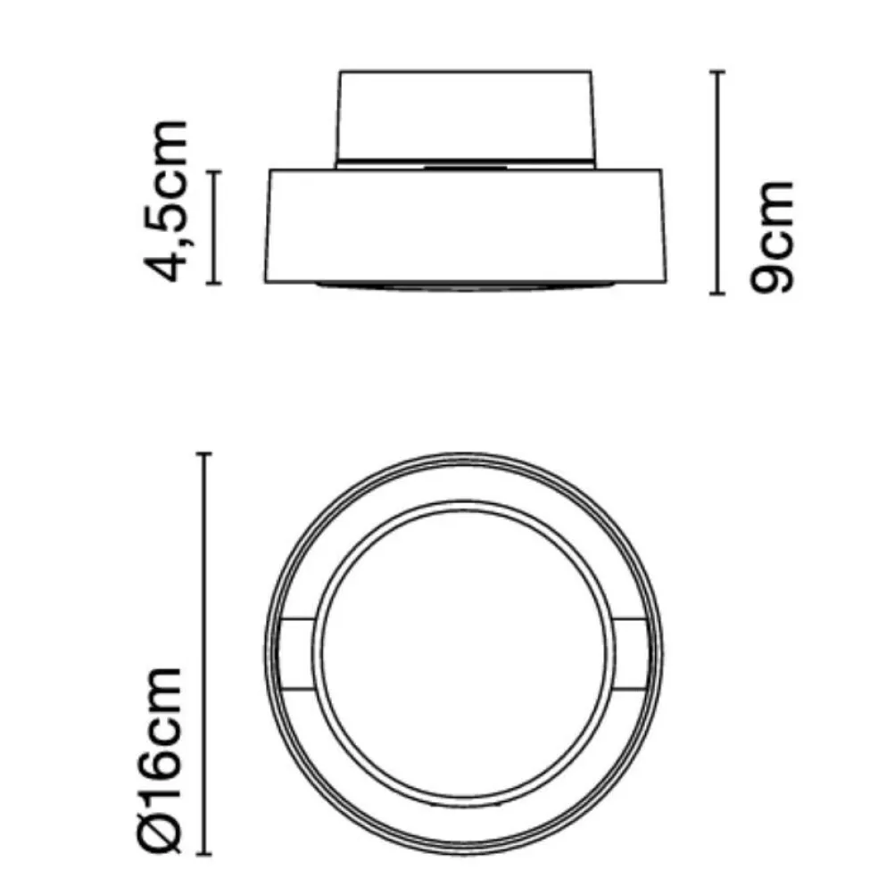 Plaff-on! 16 LED Außenwand-/Deckenleuchte