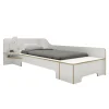 Plane Einzelbett mit Bettkasten links 90x200cm