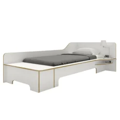 Plane Einzelbett mit Bettkasten rechts 90x200cm