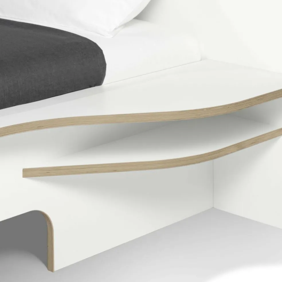 Plane Einzelbett mit Bettkasten rechts 90x200cm