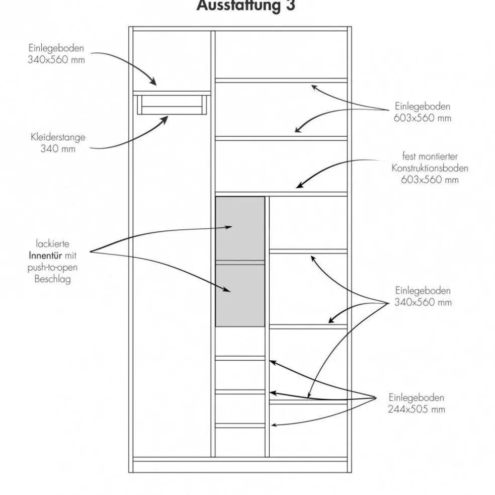 Plane Kleiderschrank Ausstattung 3