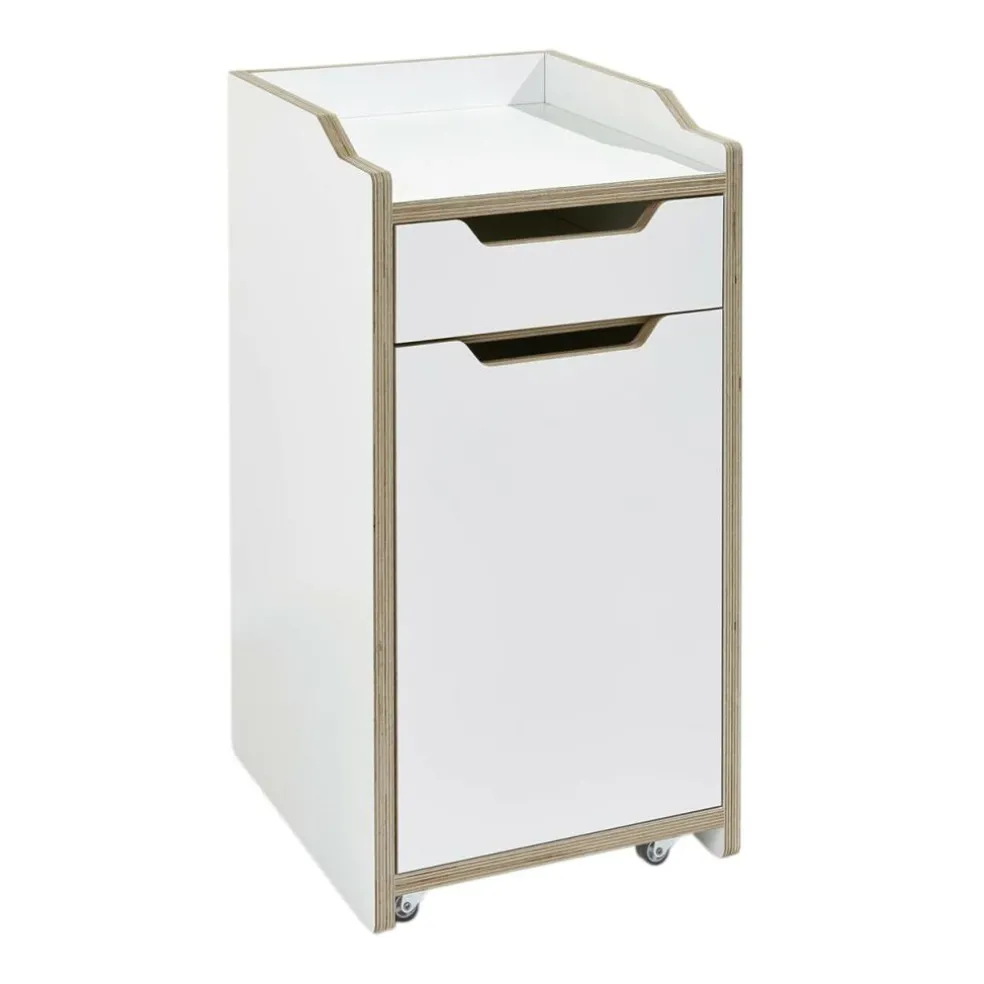 Plane Rollcontainer mit Tür links