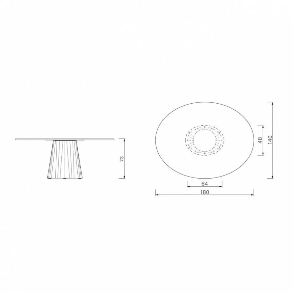 Pli Esstisch Tischplatte lackiert