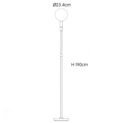 Poise Stehleuchte + Sphere V LED E27 Dim To Warm