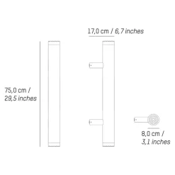 Pyl LED Wandleuchte/Deckenleuchte L