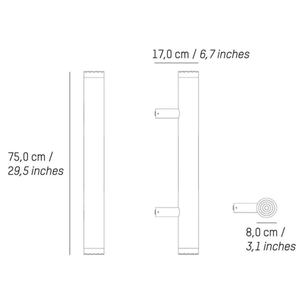 Pyl LED Wandleuchte/Deckenleuchte L