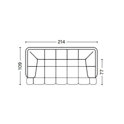 Quilton 2-Sitzer Sofa 214x109x72cm