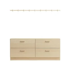 Relief Kommode niedrig mit Sockel 123x46,6cm