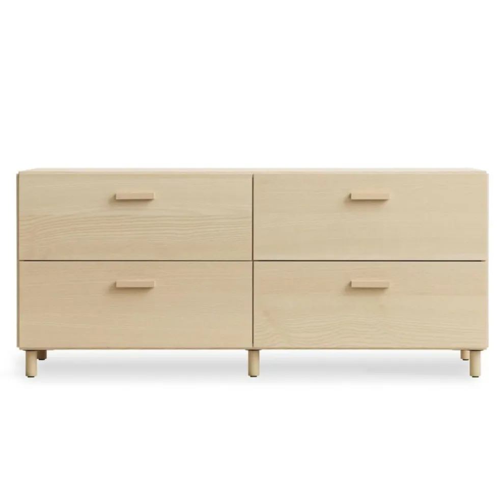 Relief Kommode niedrig mit Beinen 123x46,6cm