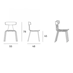 Remo Plastic Gartenstuhl einfarbig