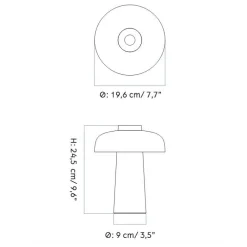 Reverse LED Tischleuchte mit Akku