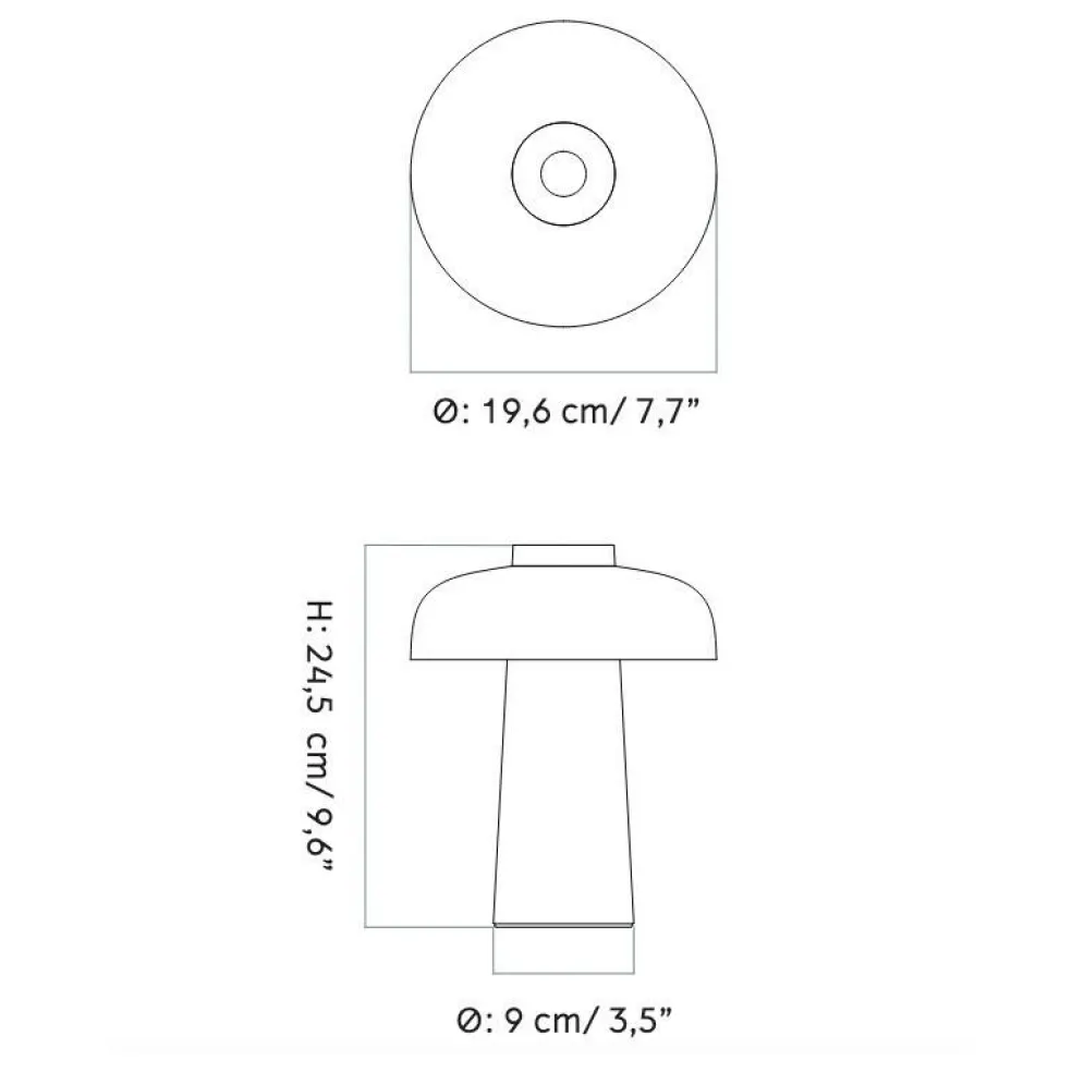 Reverse LED Tischleuchte mit Akku