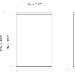 Rim Wandspiegel 40x67,5cm