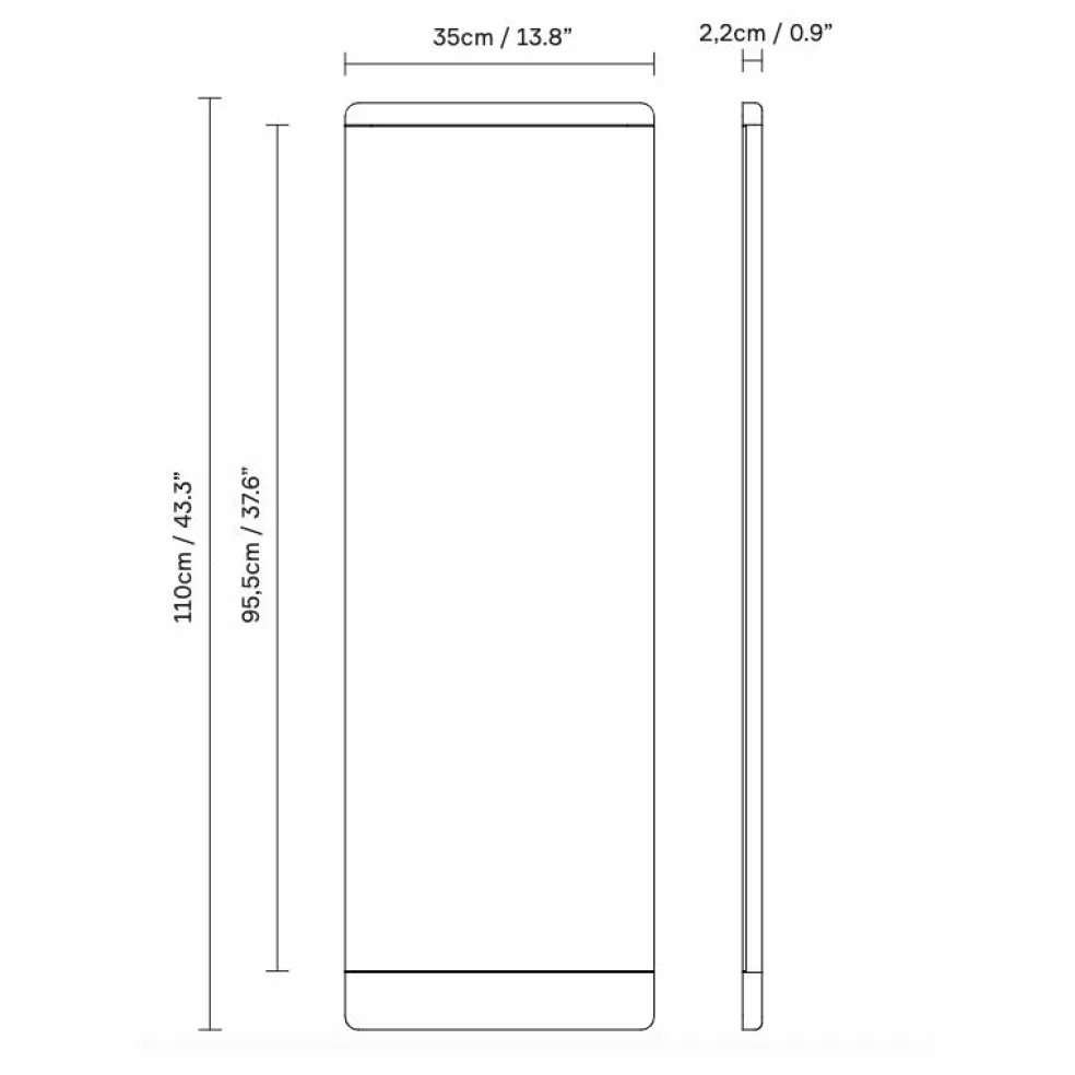 Rim Wandspiegel 35x110cm