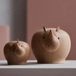 Rina Rhinoceros Holzfigur