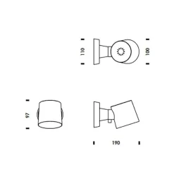 Rise Wandleuchte Hardwired Edelstahl