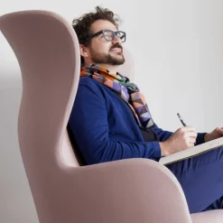 Ro™ JH1 Ohrensessel Stoff Füße aus Aluminium