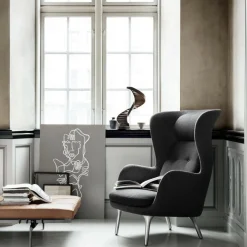 Ro™ JH1 Ohrensessel Stoff Füße aus Aluminium