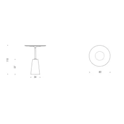 Rock Bartisch Ø80cm