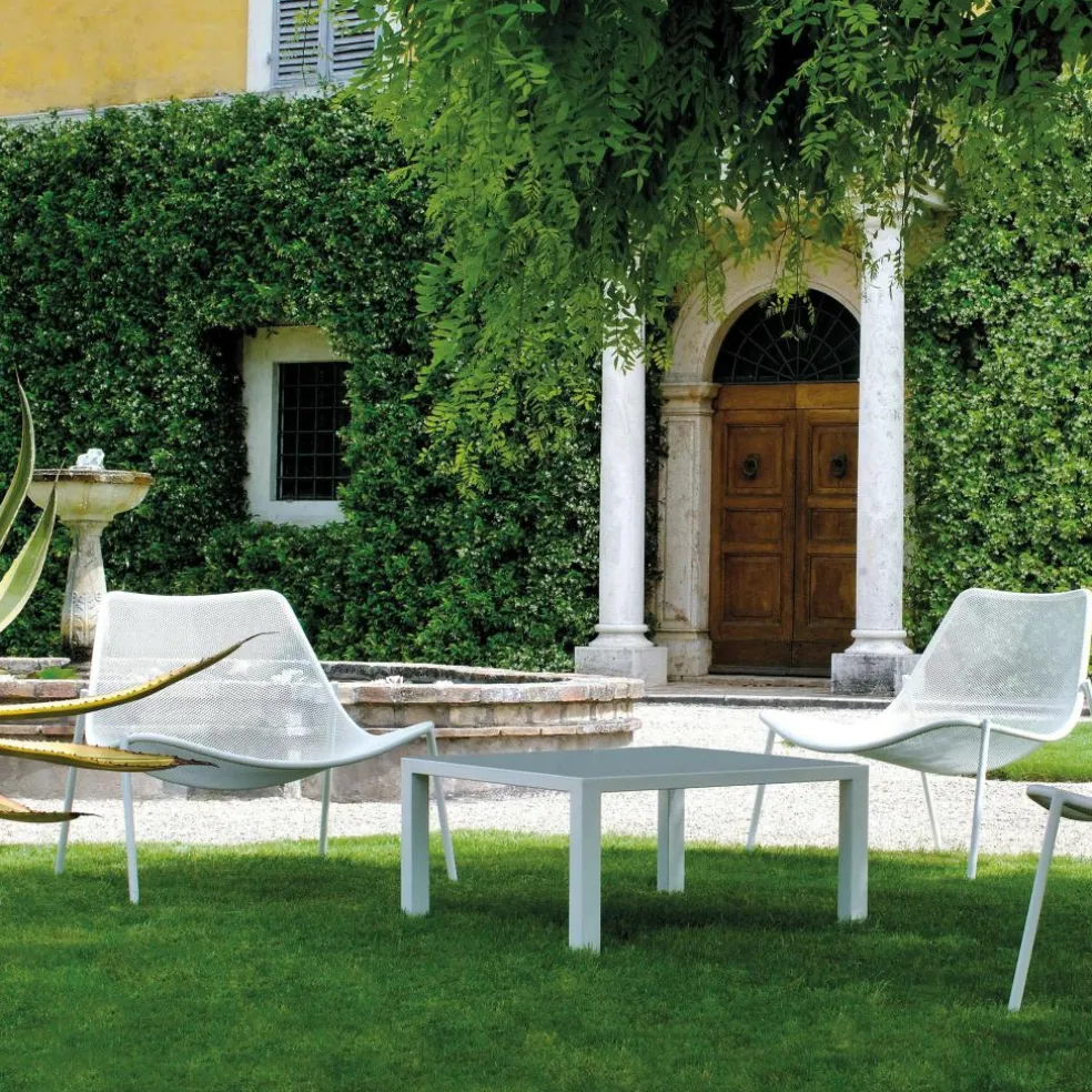 Round Snacktisch/ Garten-Beistelltisch 100x70x45cm