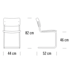 S 43 Classics in Colour Freischwinger Stuhl Buche