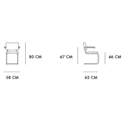 S 64 PV Pure Materials Freischwinger Armlehnstuhl Nussbaum