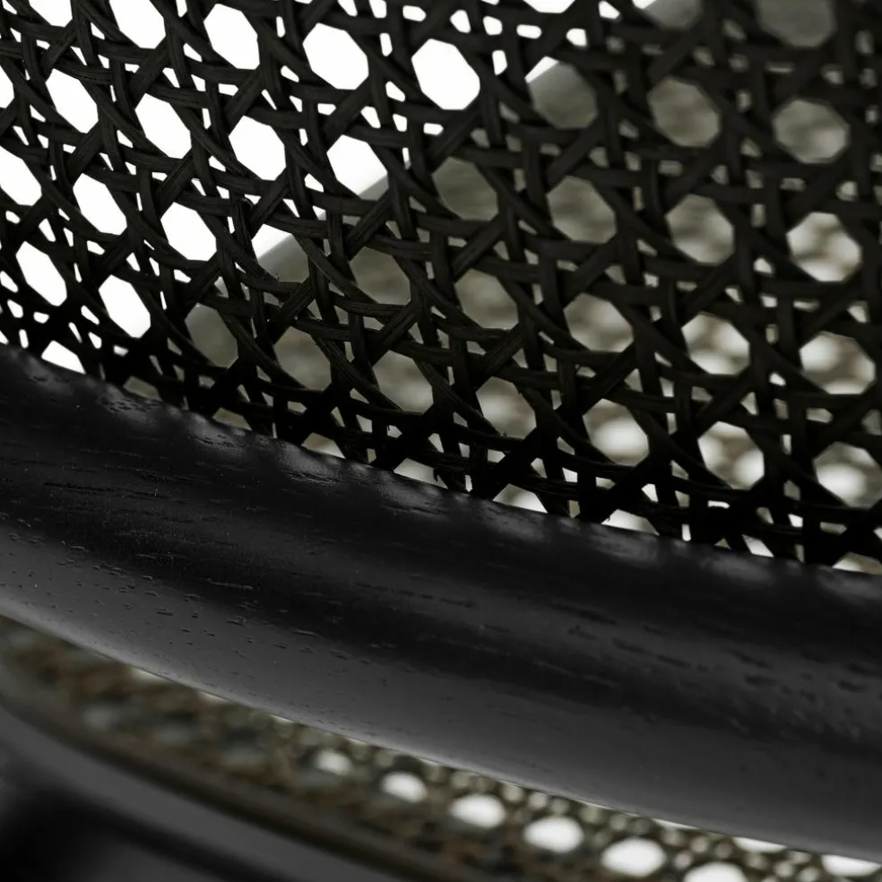 S 64 V Freischwinger Armlehnstuhl mit Rohrgeflecht Dark Melange