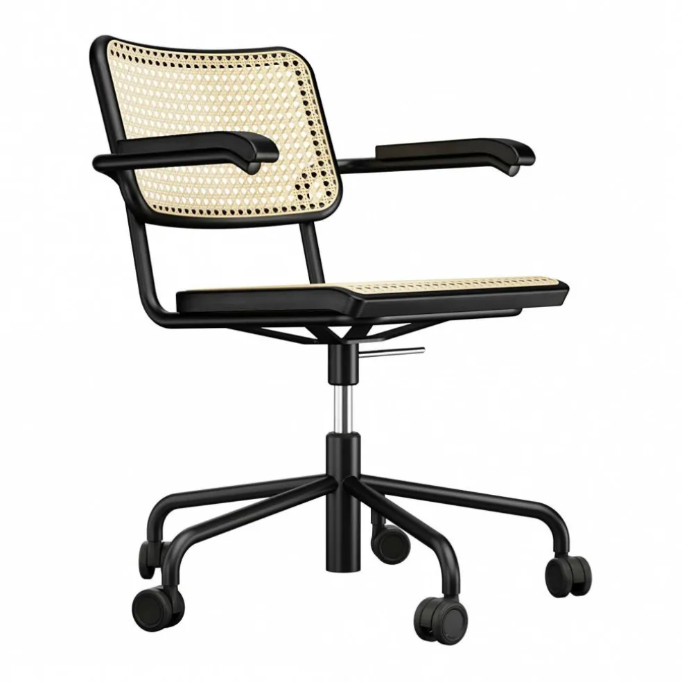 S 64 VDR Drehstuhl mit Rohrgeflecht