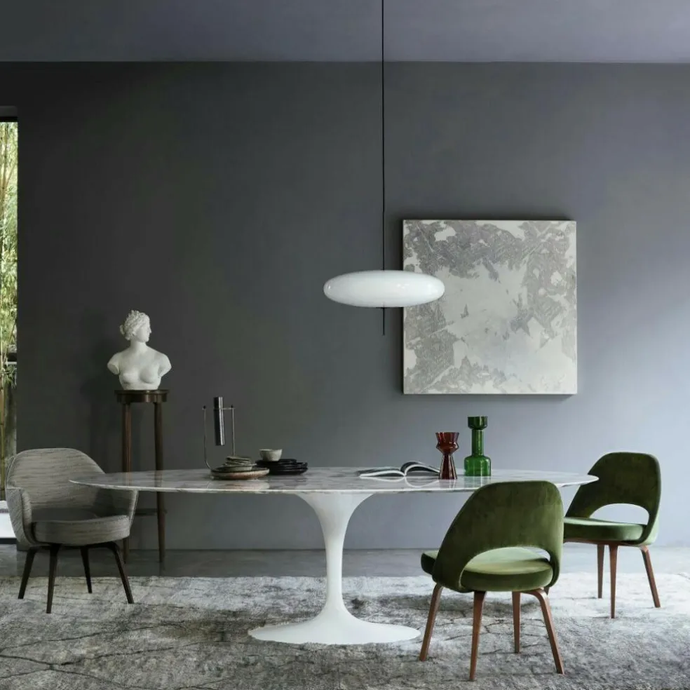 Saarinen Esstisch oval 198cm Marmor