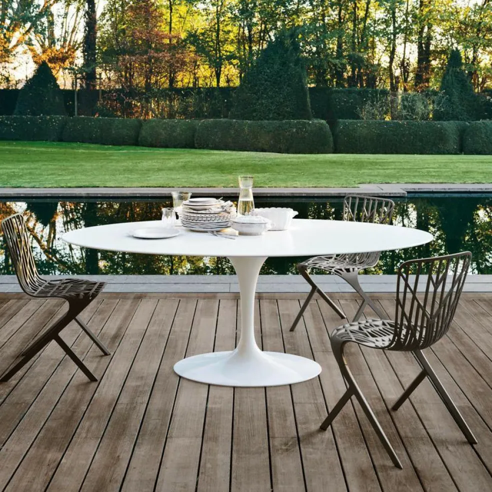 Saarinen Gartentisch Oval 198cm