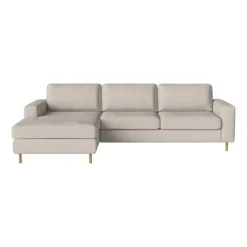 Scandinavia 3-Sitzer Sofa mit Chaise Longue links