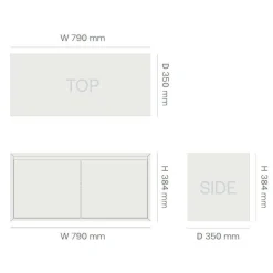 Schrank mit Türen niedrig