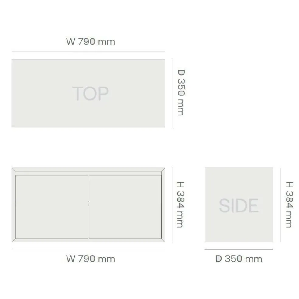 Schrank mit Türen niedrig