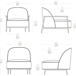 Sejour Lounge Sessel mit Armlehnen