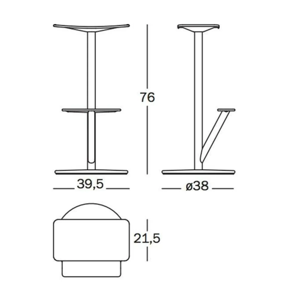 Sequoia Barhocker H 76cm