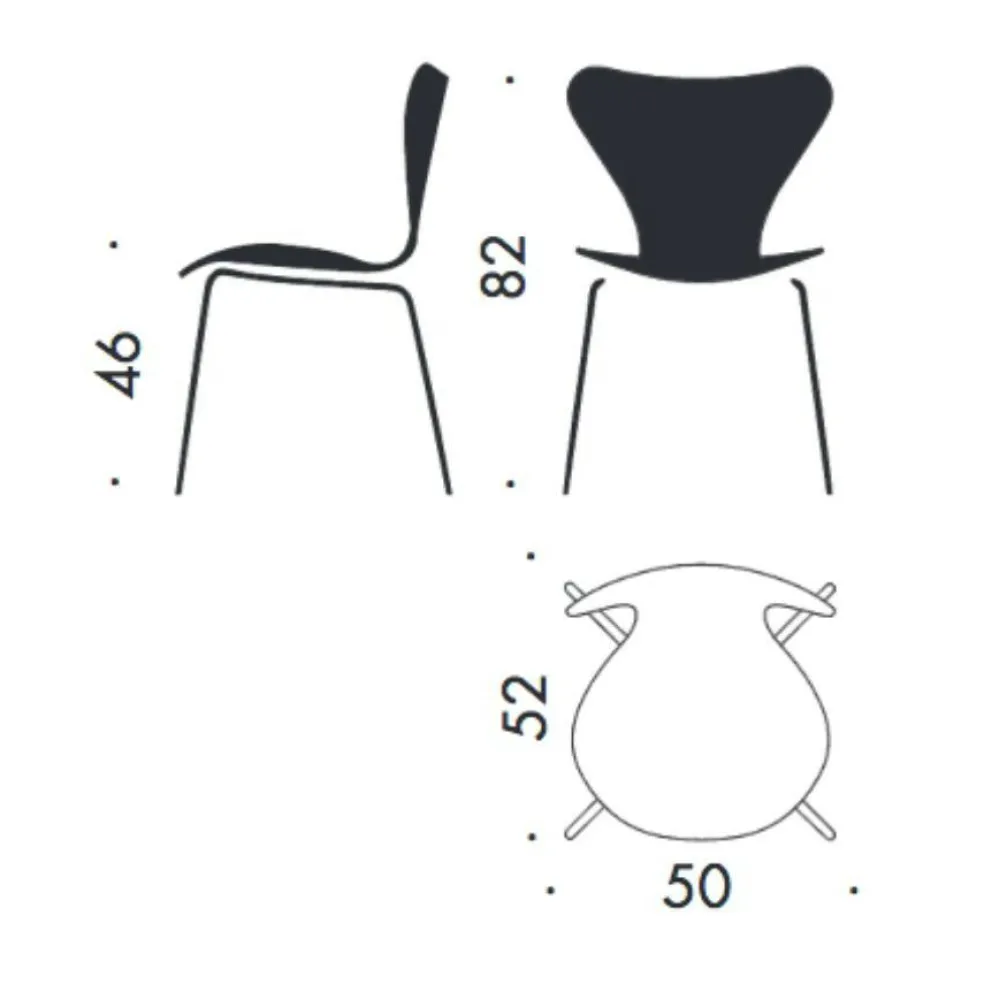 Serie 7™ Stuhl lackierte Esche Monochrom