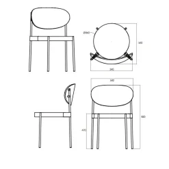 Series 430 Stuhl Gestell weiß