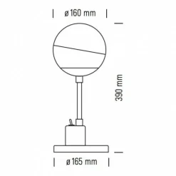SF 28 Tischleuchte mit Halbkugel