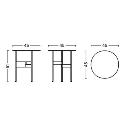 Shim Beistelltisch Ø 45cm