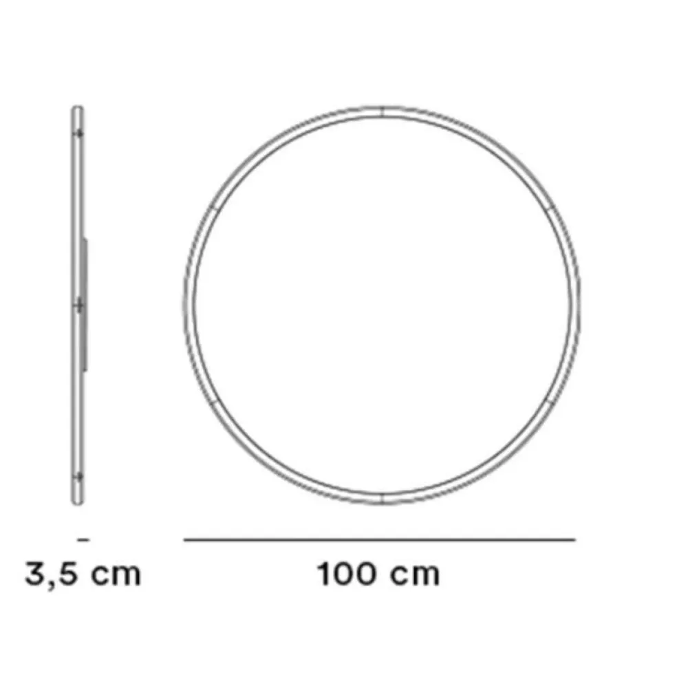 Silhouette Wandspiegel Ø100cm