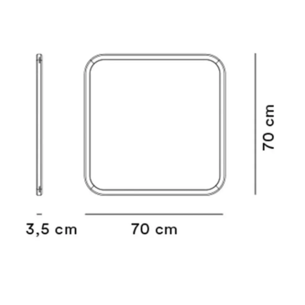 Silhouette Wandspiegel 70x70cm