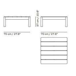 Skagerak Tradition Outdoor Couchtisch H 27cm