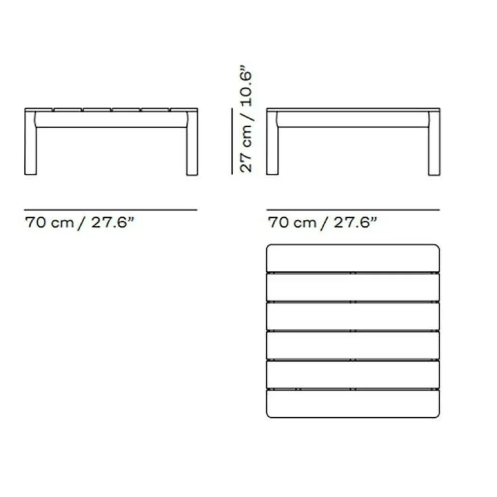 Skagerak Tradition Outdoor Couchtisch H 27cm
