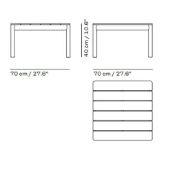 Skagerak Tradition Outdoor Couchtisch H 40cm