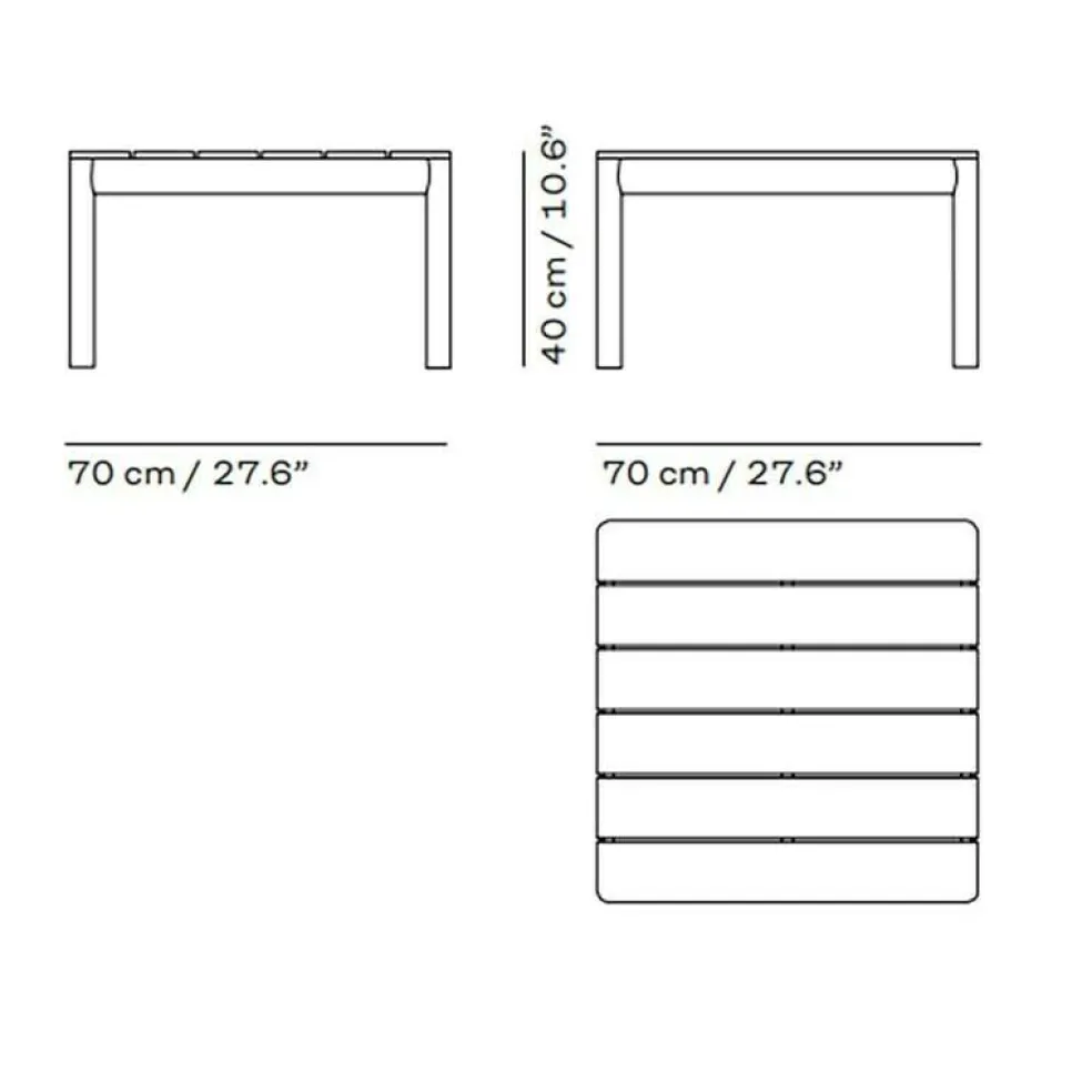 Skagerak Tradition Outdoor Couchtisch H 40cm