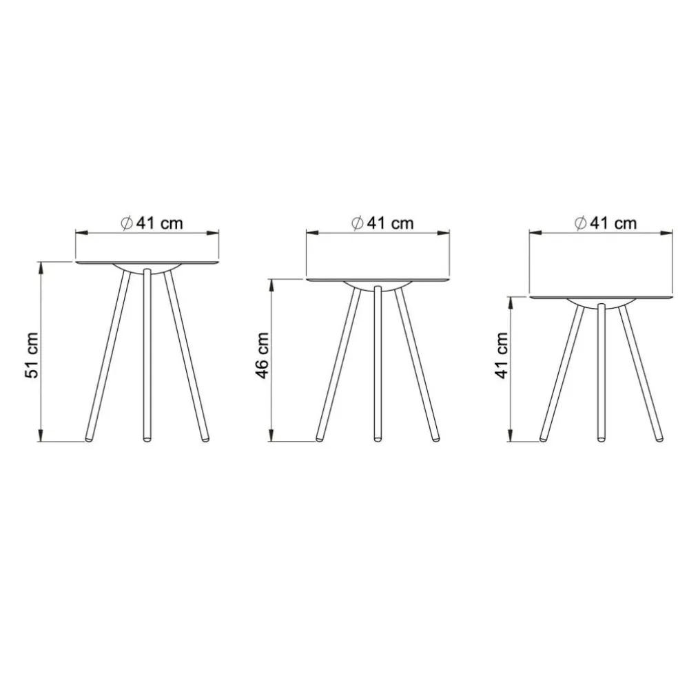 Skippy Beistelltisch 3er Set