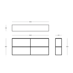 Slim Irony Regal 180x31x82cm